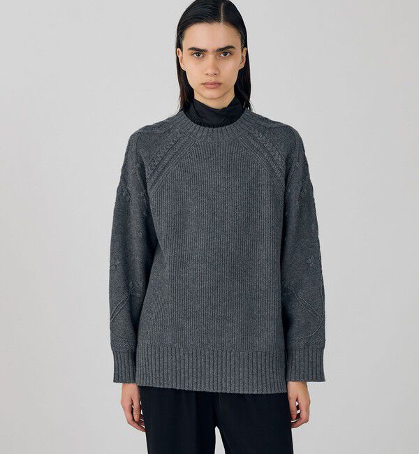 DES PRES「セミウーステッドウール クルーネックプルオーバー」|ニット・セーター|