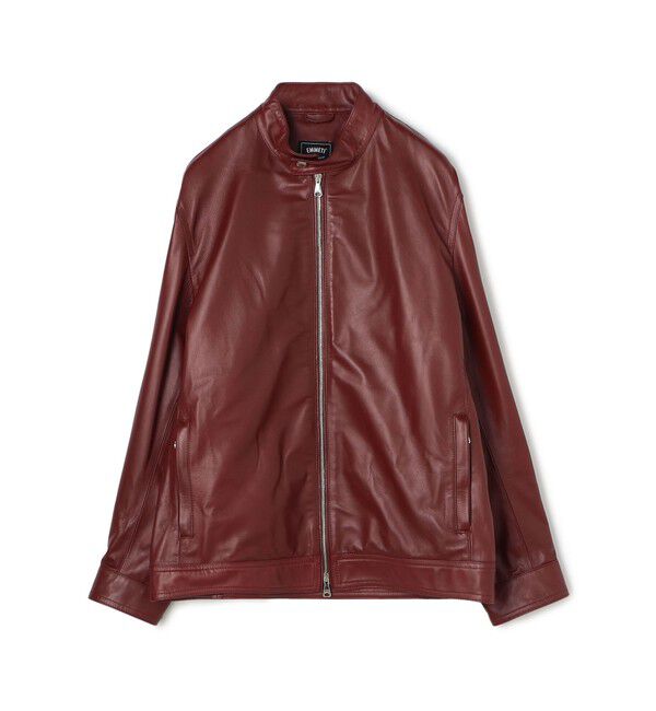 TOMORROWLAND MENS「【別注】 EMMETI ラムレザー シングルライダースブルゾン」|ブルゾン・スタジャン|37 ダークレッド