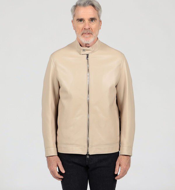 TOMORROWLAND MENS「【別注】 EMMETI ラムレザー シングルライダースブルゾン」|ブルゾン・スタジャン|