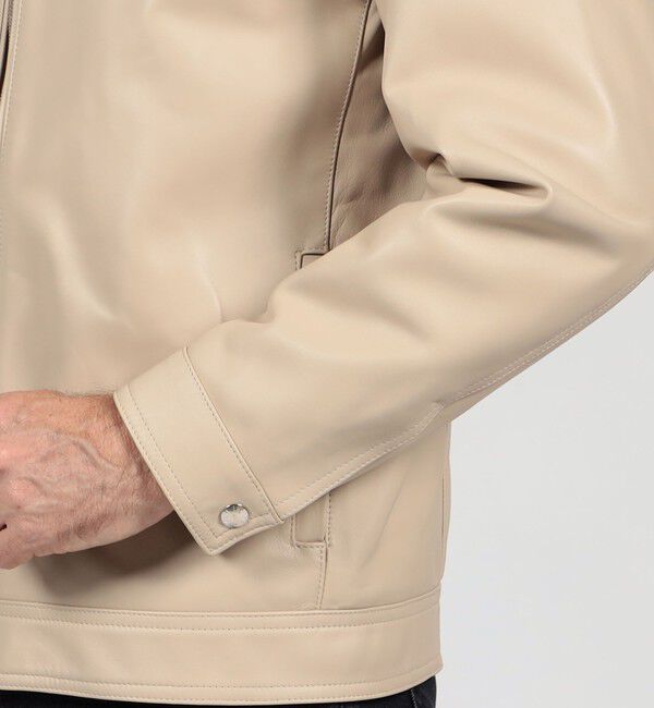 TOMORROWLAND MENS「【別注】 EMMETI ラムレザー シングルライダースブルゾン」|ブルゾン・スタジャン|