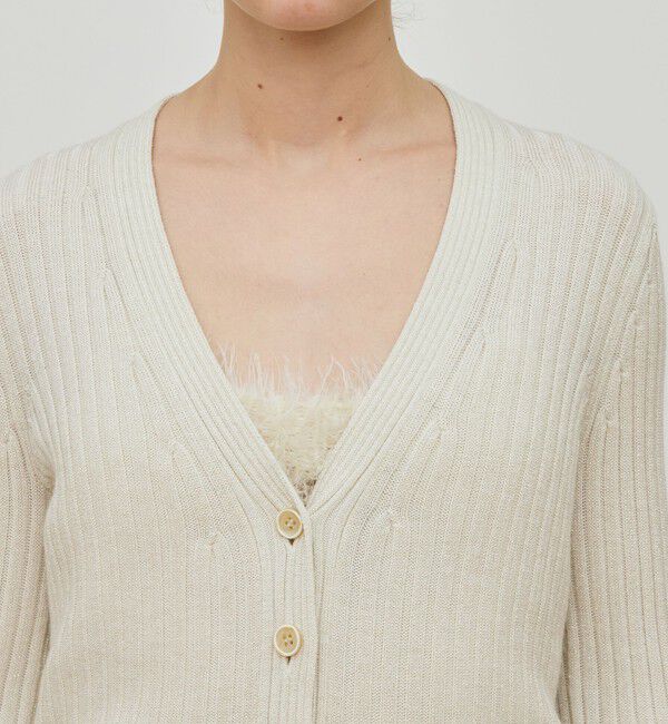 DES PRES「ウールリブ Vネックカーディガン」|カーディガン|