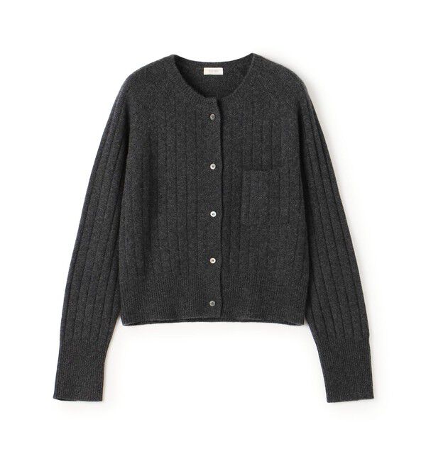 DES PRES「ベビーカシミヤ クルーネックカーディガン」|カーディガン|17 チャコールグレー