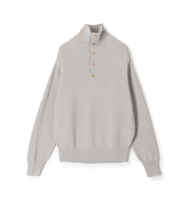 TOMORROWLAND MENS「TOMORROWLAND tricot ギマコットンニット スタンドカラープルオーバー 」|ニット・セーター|13 ライトグレー