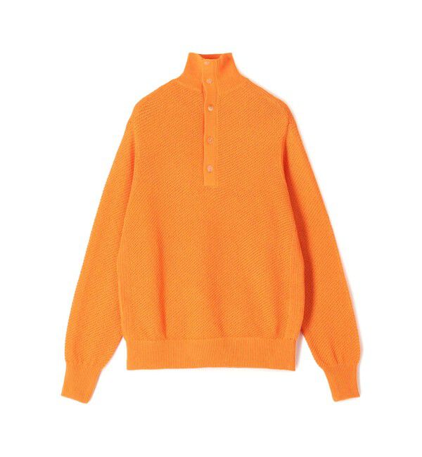 TOMORROWLAND MENS「TOMORROWLAND tricot ギマコットンニット スタンドカラープルオーバー 」|ニット・セーター|27 オレンジ