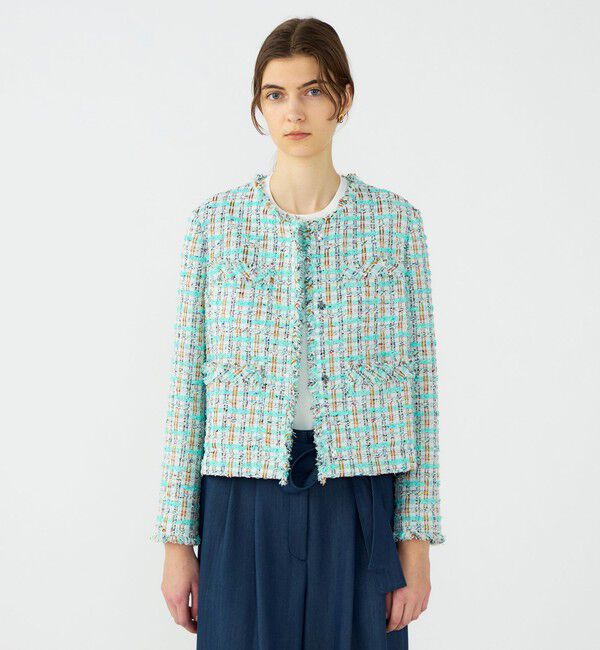 Ballsey「Sorbet クルーネックジャケット」|ノーカラージャケット|