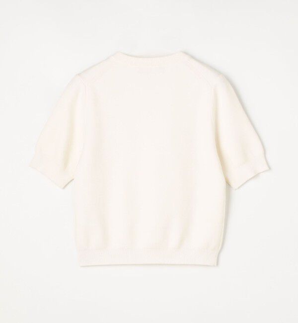 CABaN「コットンカシミヤ クルーネックハーフスリーブプルオーバー」|ニット・セーター|