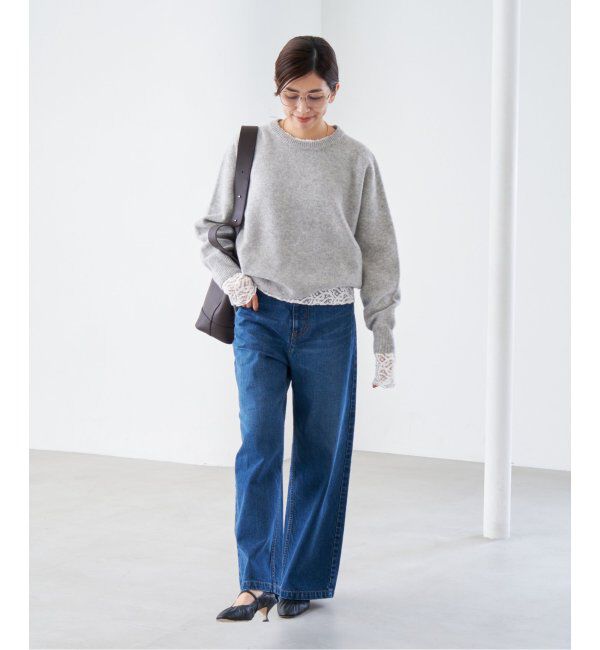 IENA「《追加3》ペイズリー ストレッチレースプルオーバー」|Tシャツ・カットソー|