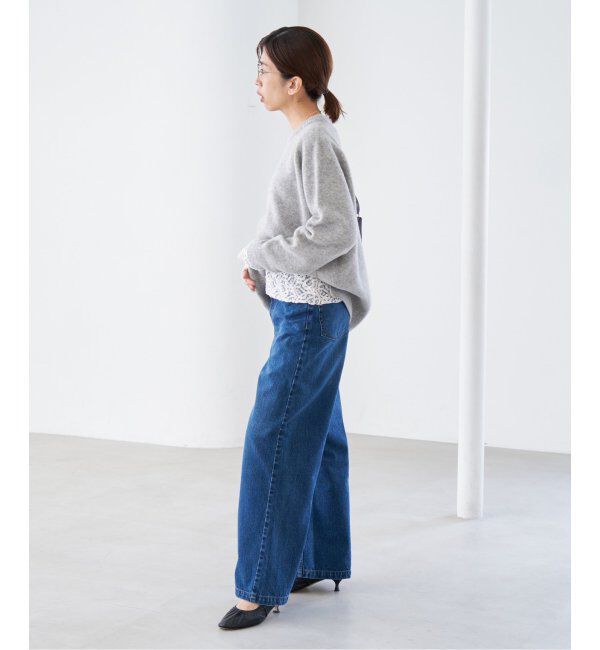 IENA「《追加3》ペイズリー ストレッチレースプルオーバー」|Tシャツ・カットソー|