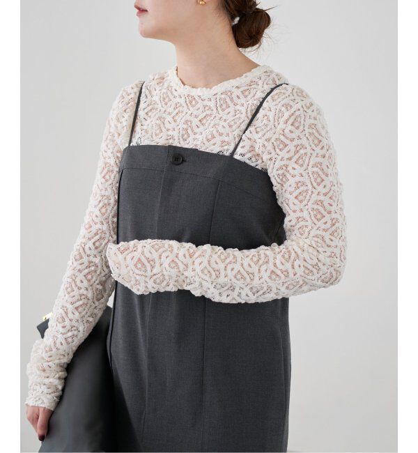 IENA「《追加3》ペイズリー ストレッチレースプルオーバー」|Tシャツ・カットソー|