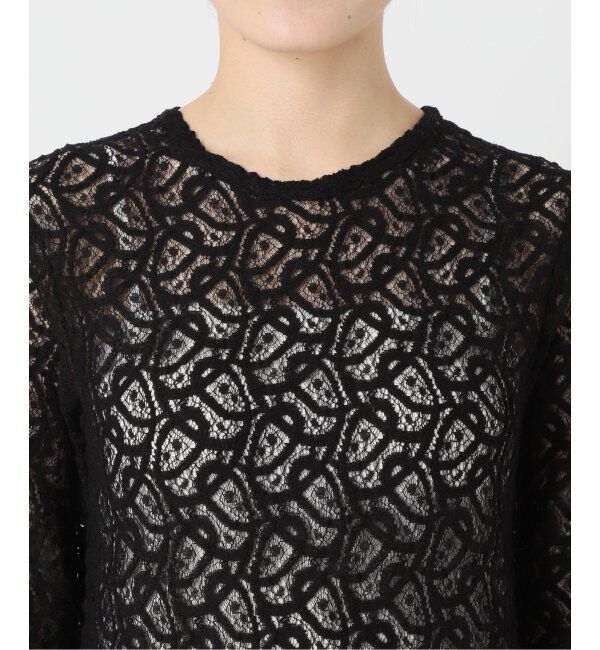 IENA「《追加3》ペイズリー ストレッチレースプルオーバー」|Tシャツ・カットソー|