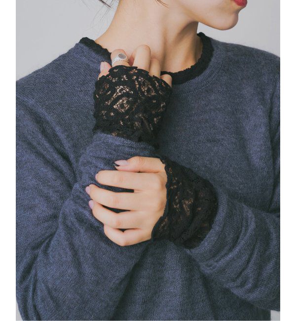 IENA「《追加3》ペイズリー ストレッチレースプルオーバー」|Tシャツ・カットソー|