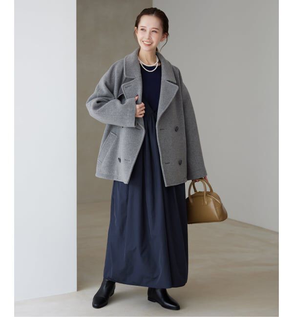 SLOBE IENA「《WEB限定/追加》タフタギャザーキャミワンピース」|ワンピース|