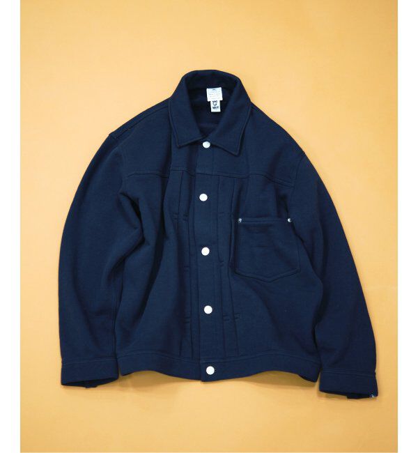 EDIFICE「【LOOPWHEELER for LOWERCASE &times; POGGYTHEMAN】別注 スウェット トラッカージャケット」|その他|ネイビー