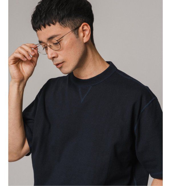 EDIFICE「LOOPWHEELER for LOWERCASE ツリテンジク スウェット型 ワイドTシャツ」|Tシャツ・カットソー|ネイビー