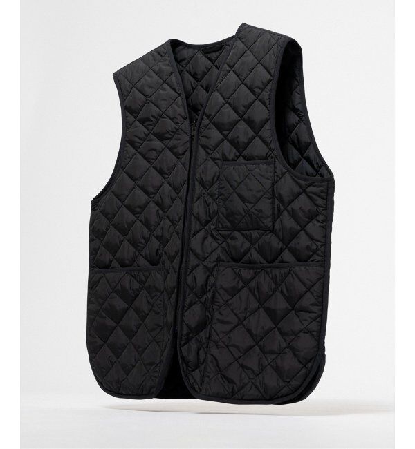 EDIFICE「Barbour for MARKAWARE & EDIFICE 別注 QUILTING VEST」|ダウン|ブラック