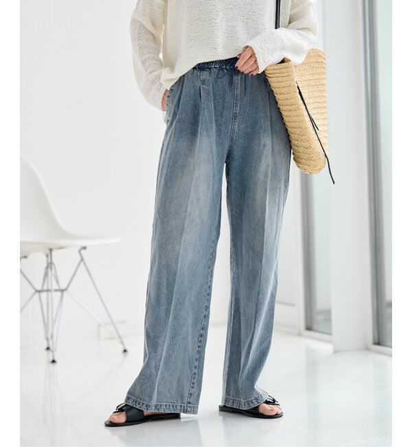 JOURNAL STANDARD relume「C/Rデニムワイドイージー」|デニム|ブルー A