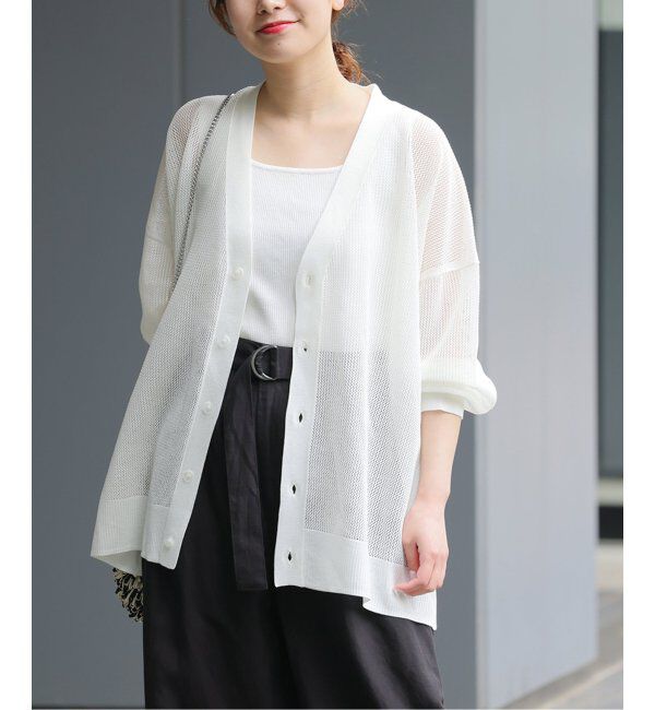 JOURNAL STANDARD relume「《追加》メッシュカーディガン」|カーディガン|ホワイト