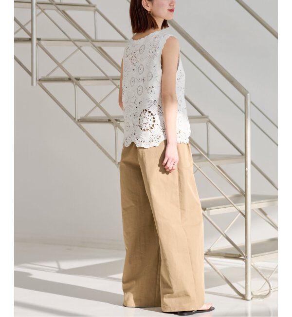 JOURNAL STANDARD relume「《WEB限定追加2》エンブロイダリークロシェノースリーブ」|ニット・セーター|