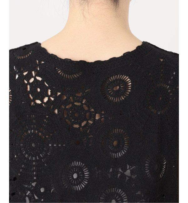 JOURNAL STANDARD relume「《WEB限定追加2》エンブロイダリークロシェノースリーブ」|ニット・セーター|