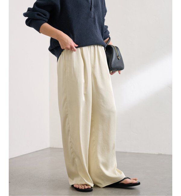 FRAMeWORK「≪追加≫サテンストレッチイージーパンツ2」|その他|ナチュラル