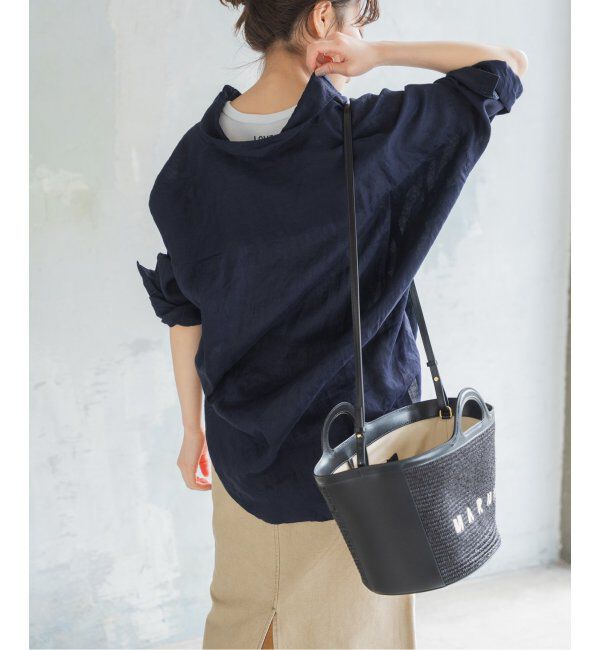 Spick and Span「《ゆったりサイズ》追加2 80リネンカシュクール ビッグシャツ」|シャツ・ブラウス|