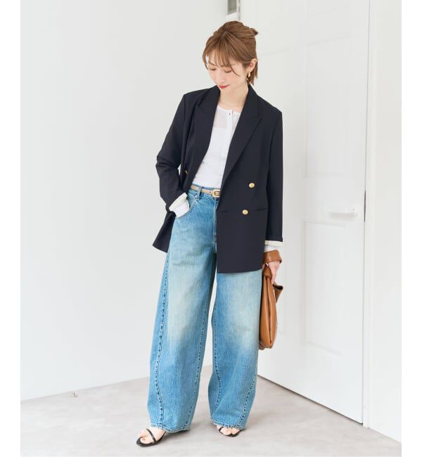 Spick and Span「《新色有り / 追加》プレーンウィーブダブルブレストジャケット」|テーラードジャケット|