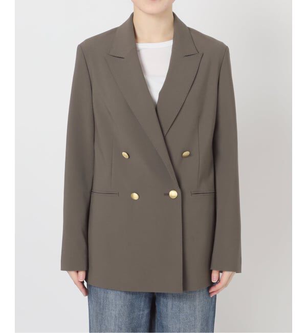 Spick and Span「《新色有り / 追加》プレーンウィーブダブルブレストジャケット」|テーラードジャケット|