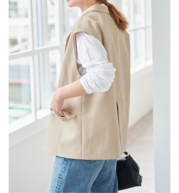 Spick and Span「《手洗い可》エアリーブレンドダブルブレストジレ」|その他|