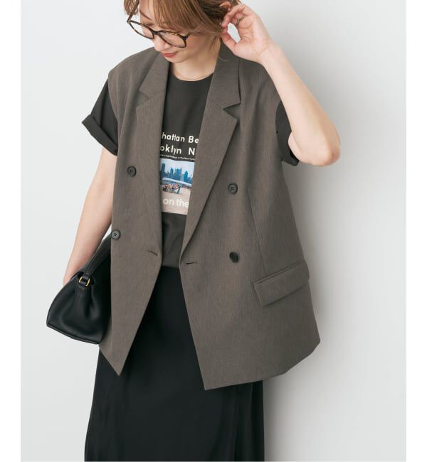 Spick and Span「《手洗い可》エアリーブレンドダブルブレストジレ」|その他|