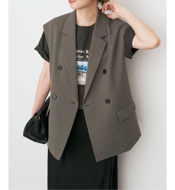 Spick and Span「《手洗い可》エアリーブレンドダブルブレストジレ」|その他|