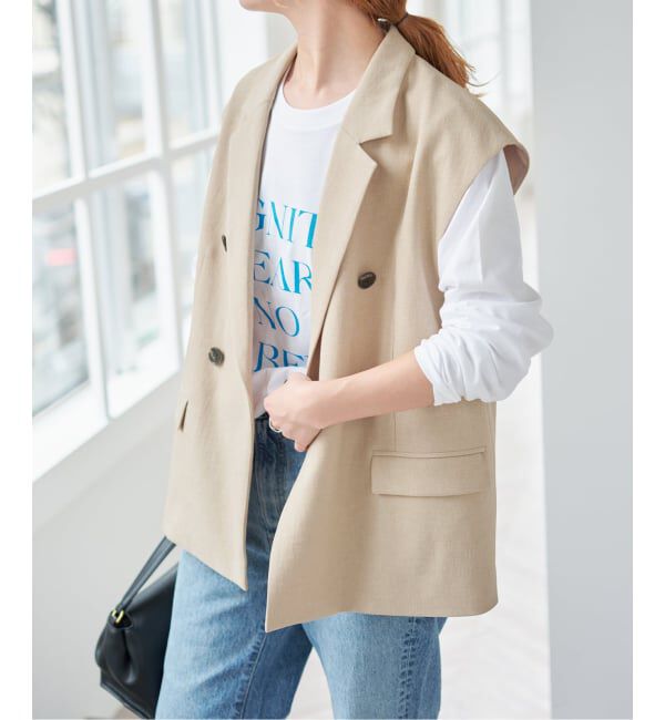 Spick and Span「《手洗い可》エアリーブレンドダブルブレストジレ」|その他|