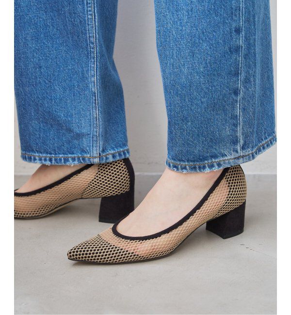  「《追加2》4.5cmポインテッドネットパンプス」|パンプス|