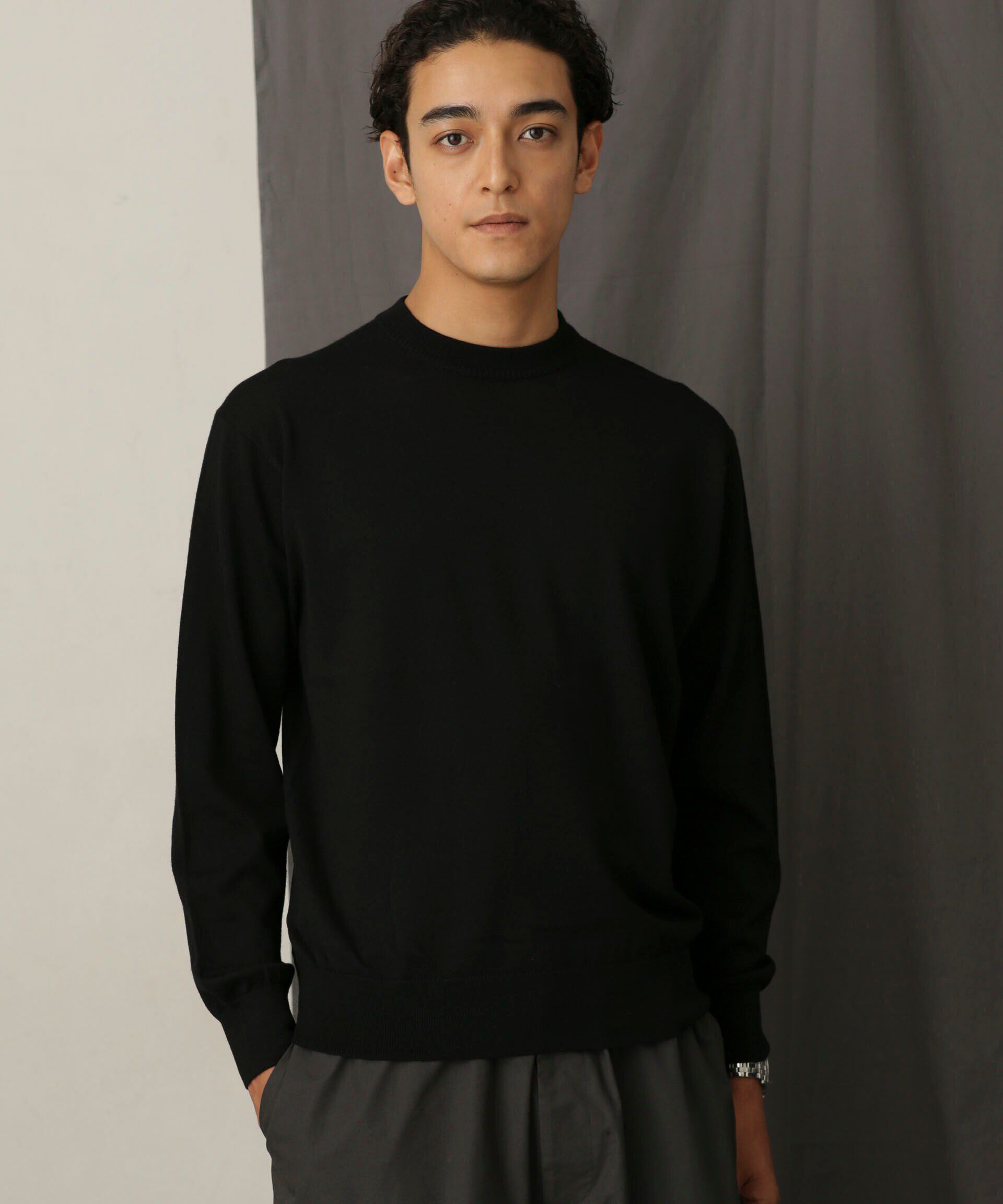 nano･universe「「毛玉レスニット」 ファインゲージクルーネック」|ニット・セーター|