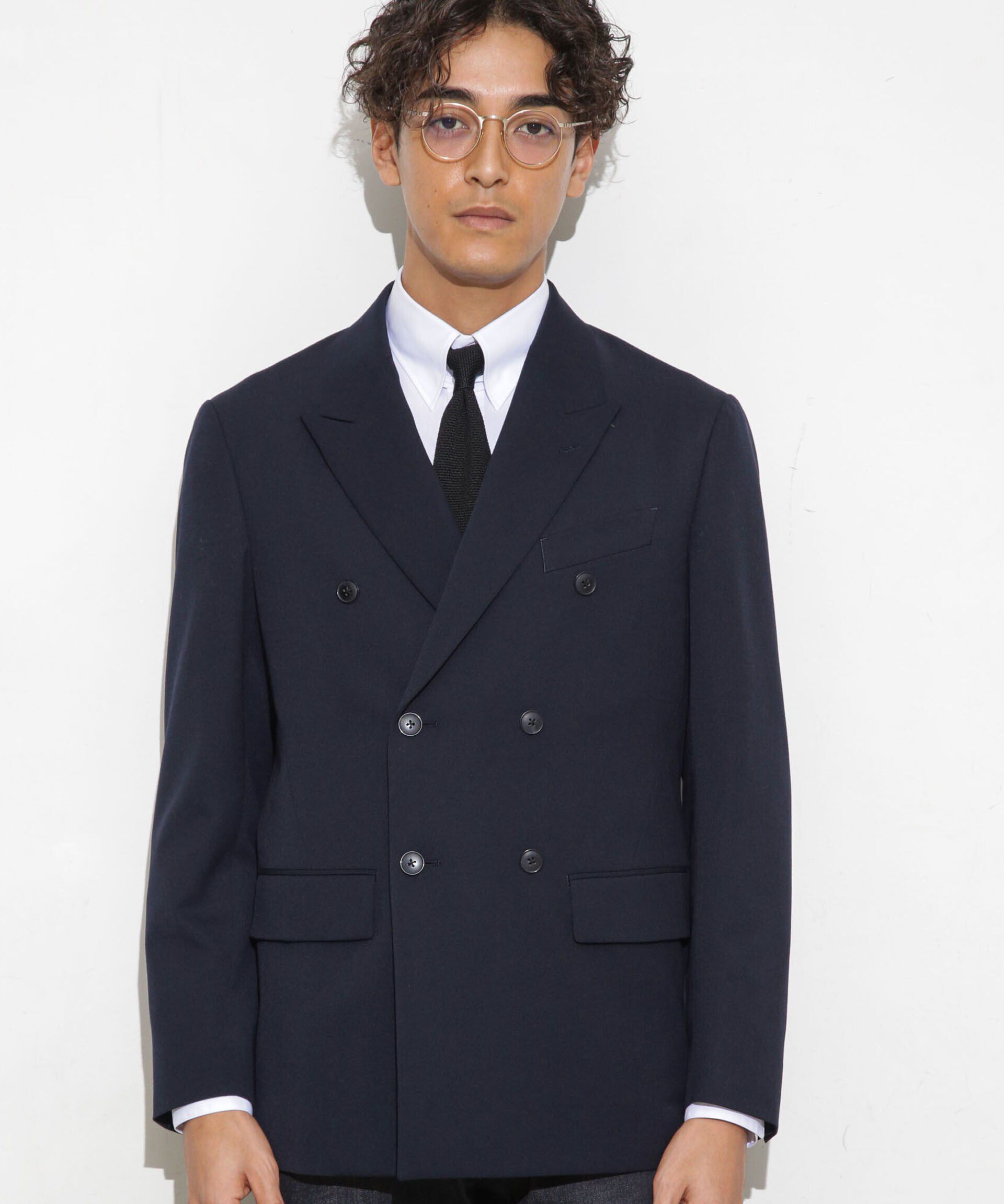 nano･universe「「ESSENTIAL LINE」TWソリッドダブルジャケット」|スーツ|