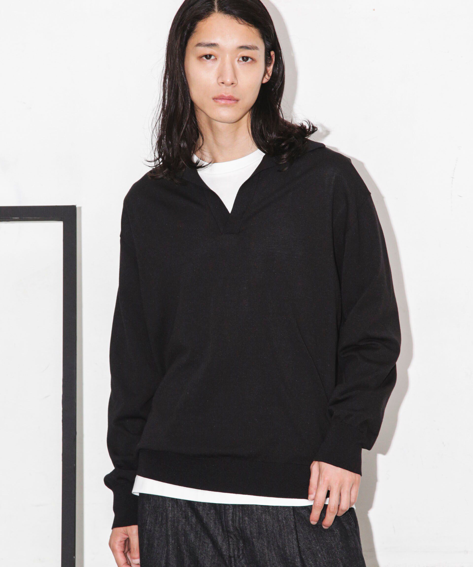 nano･universe「｢ESSENTIAL LINE｣天竺スキッパーポロ」|ニット・セーター|