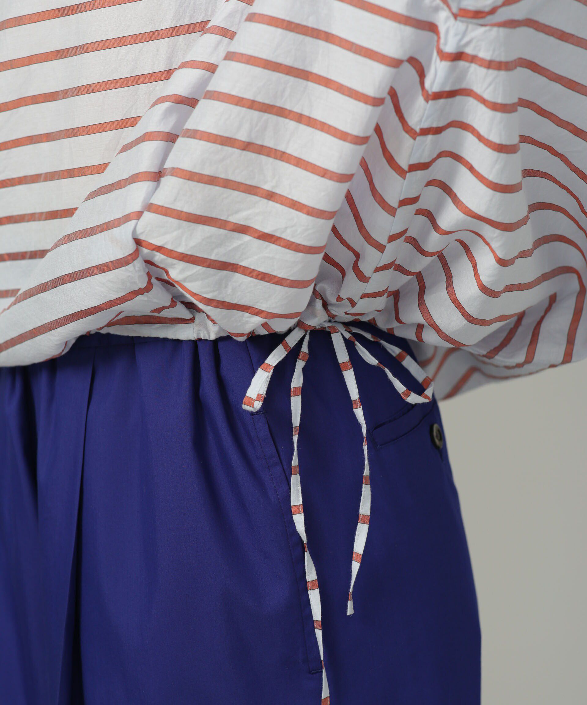 nano･universe「シアーボーダーブラウス」|シャツ・ブラウス|