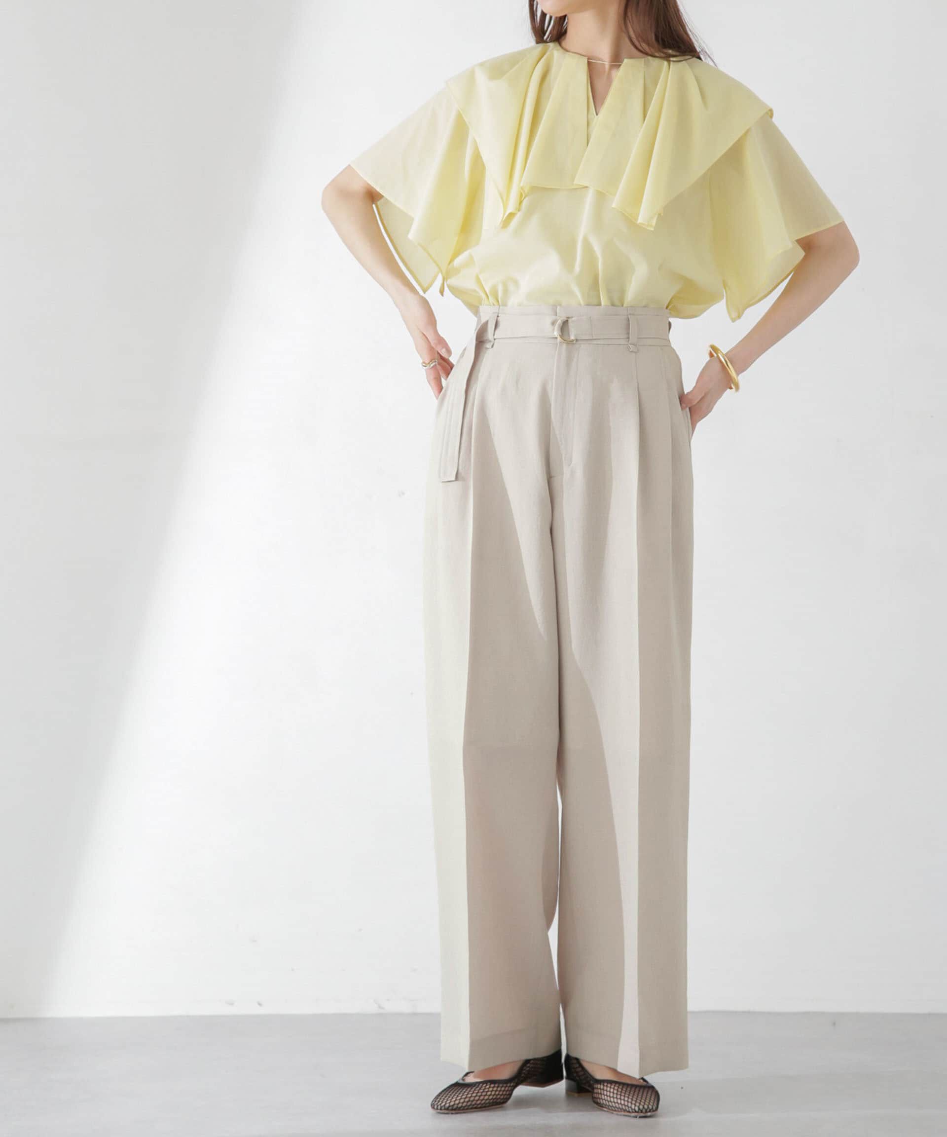 nano･universe「<洗濯機使用可><ﾉﾝｱｲﾛﾝ>ﾒﾗﾝｼﾞﾄﾞﾗｲ ﾍﾞﾙﾄ付きﾜｲﾄﾞ  」|チノ|