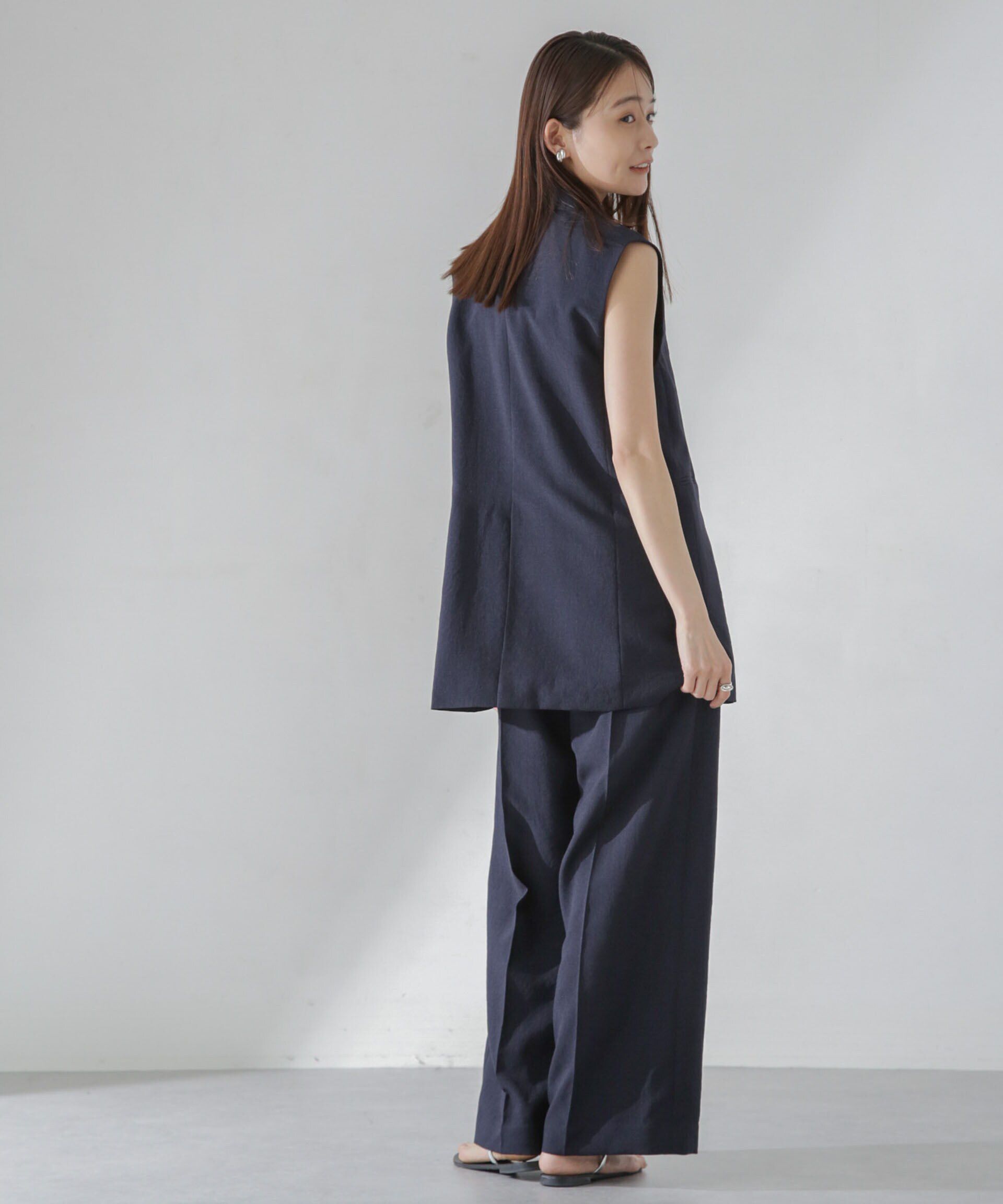 nano･universe「<洗濯機使用可><ﾉﾝｱｲﾛﾝ>ﾒﾗﾝｼﾞﾄﾞﾗｲ ﾍﾞﾙﾄ付きﾜｲﾄﾞ  」|チノ|