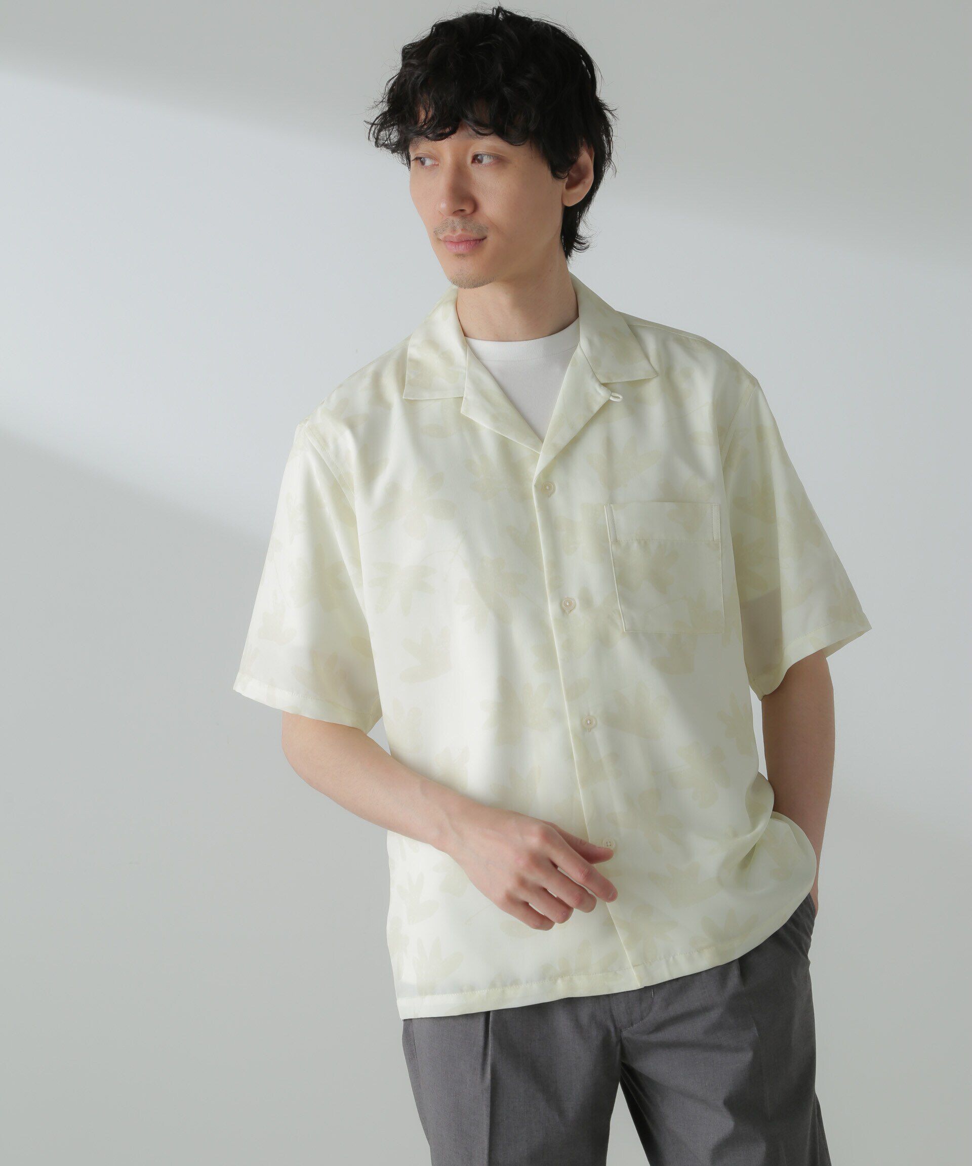 nano･universe「「HOOKANO」別注アロハシャツ」|シャツ・ブラウス|アイボリー7