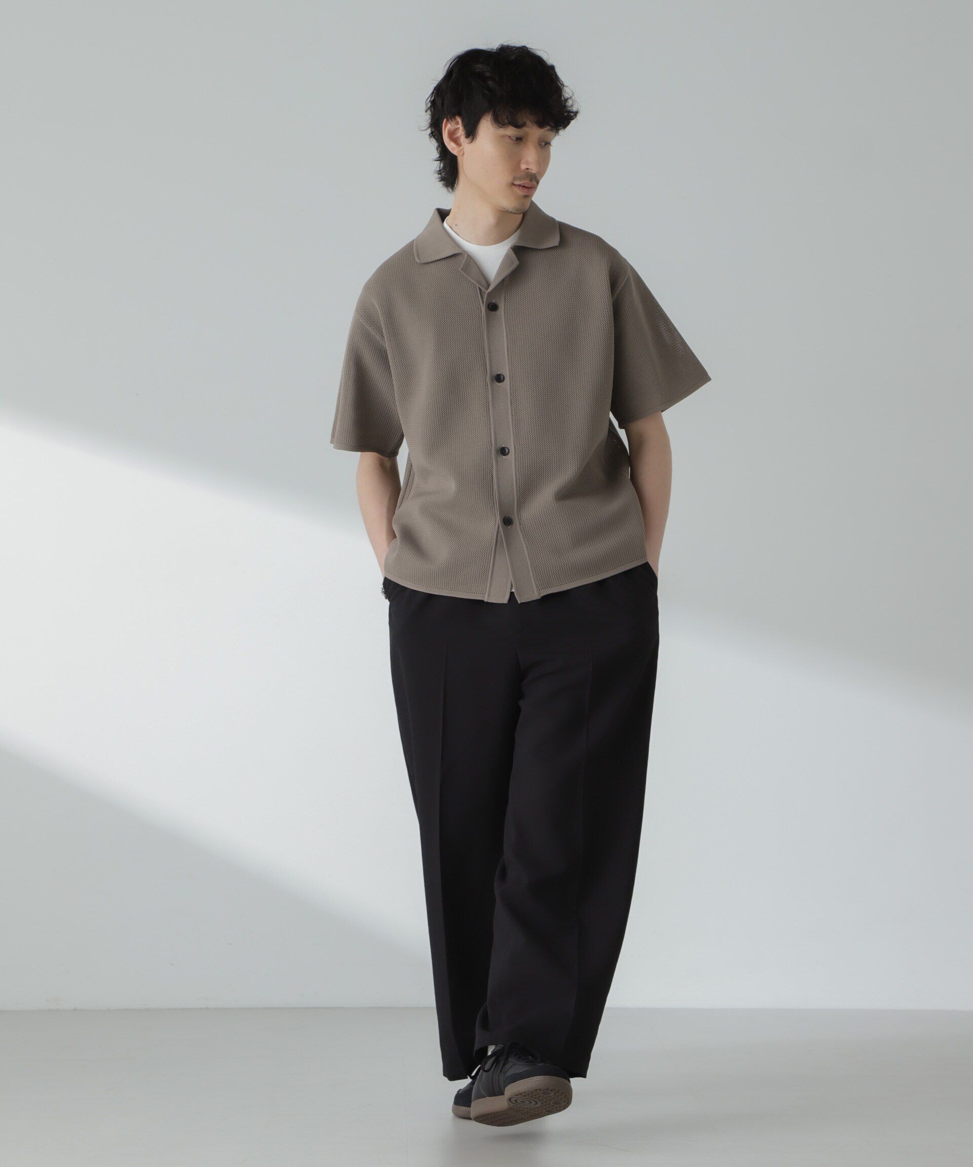 nano･universe「「大人のワイドパンツ」ハイツイストワイドスラックス」|チノ|