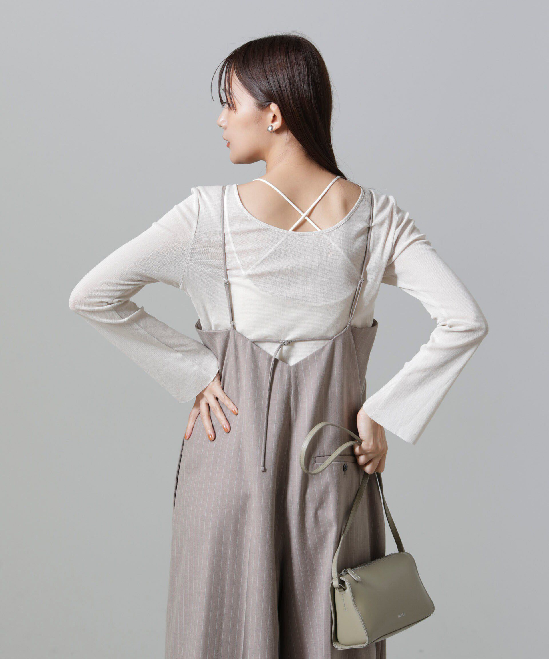 nano･universe「フレアスリーブメッシュトップス」|Tシャツ・カットソー|