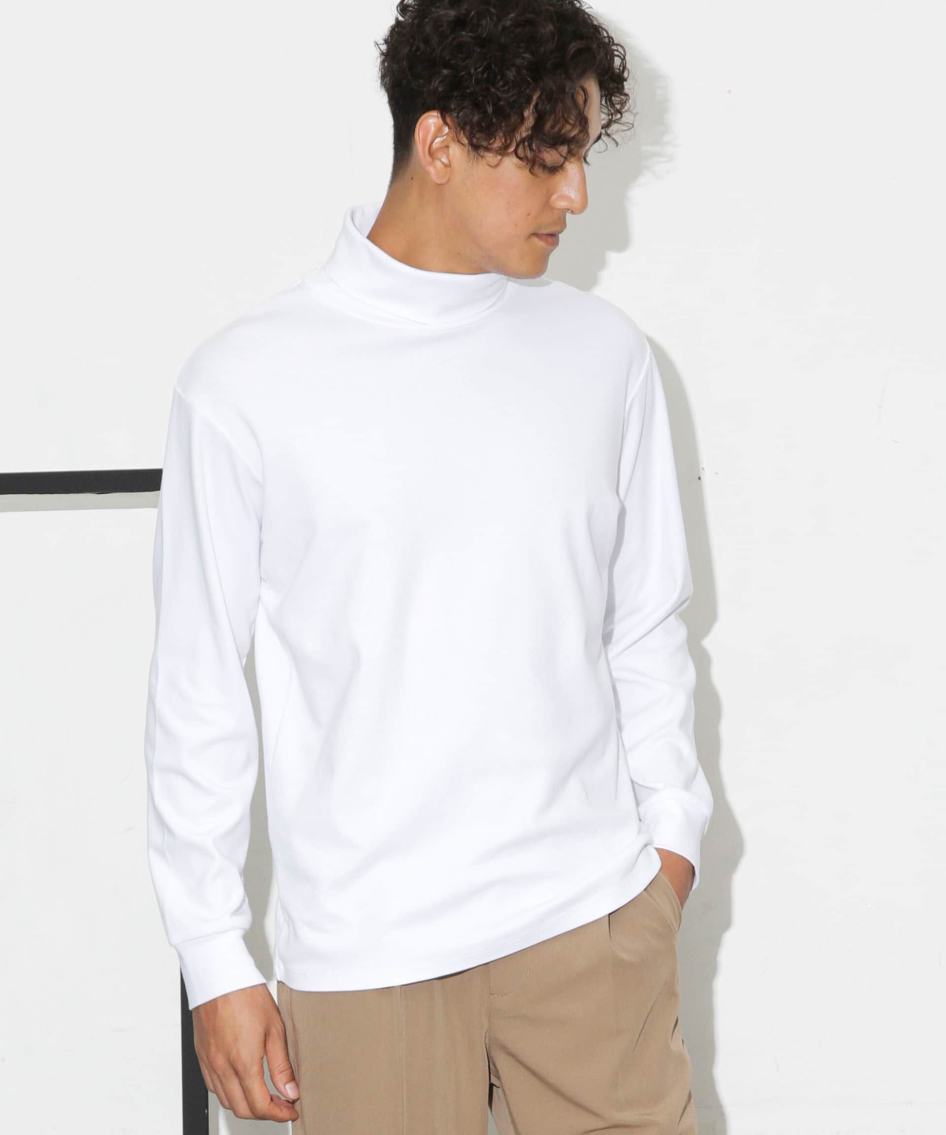 nano･universe「Anti Soaked(R) 汗染み防止 スムースタートルネックTシャツ 長袖」|Tシャツ・カットソー|