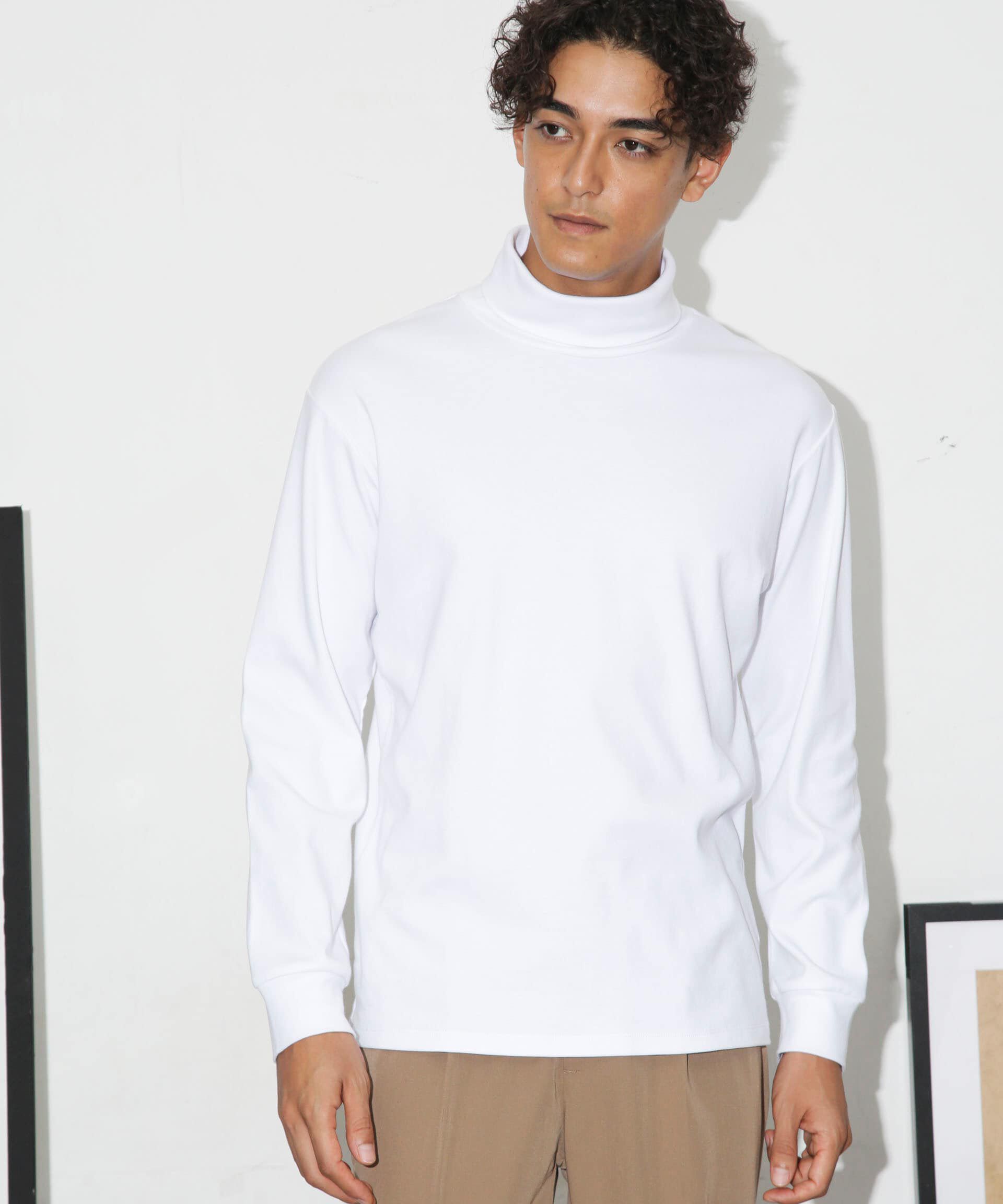 nano･universe「Anti Soaked(R) 汗染み防止 スムースタートルネックTシャツ 長袖」|Tシャツ・カットソー|