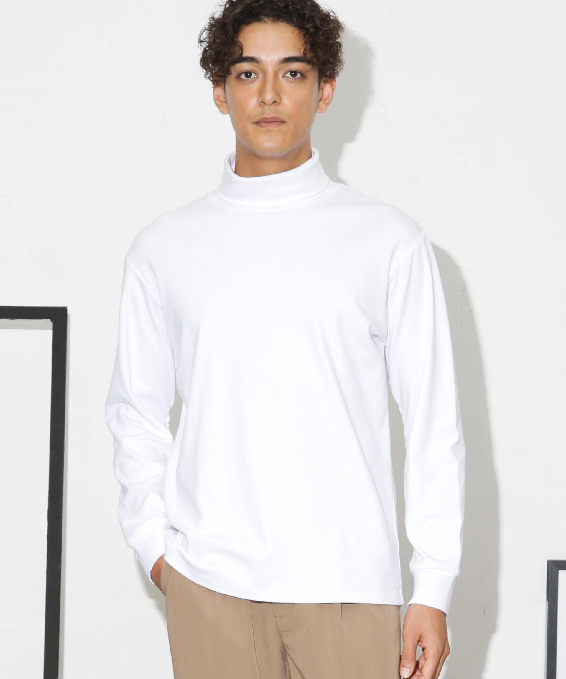 nano･universe「Anti Soaked(R) 汗染み防止 スムースタートルネックTシャツ 長袖」|Tシャツ・カットソー|