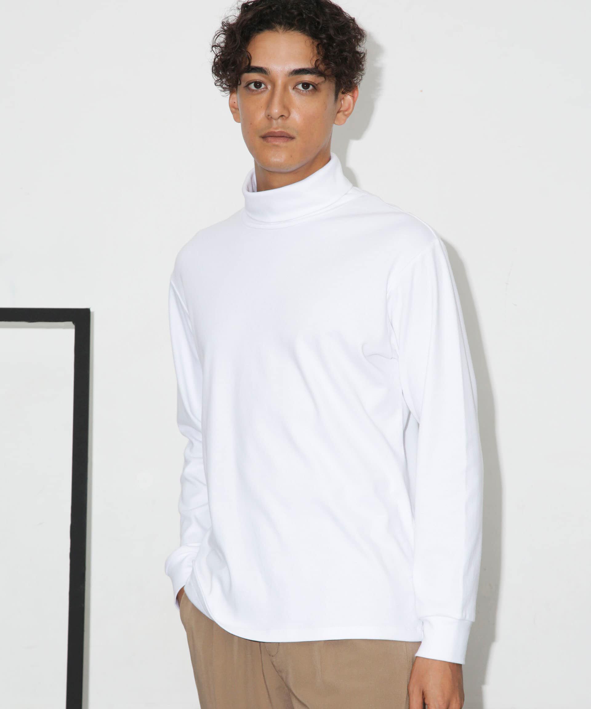 nano･universe「Anti Soaked(R) 汗染み防止 スムースタートルネックTシャツ 長袖」|Tシャツ・カットソー|