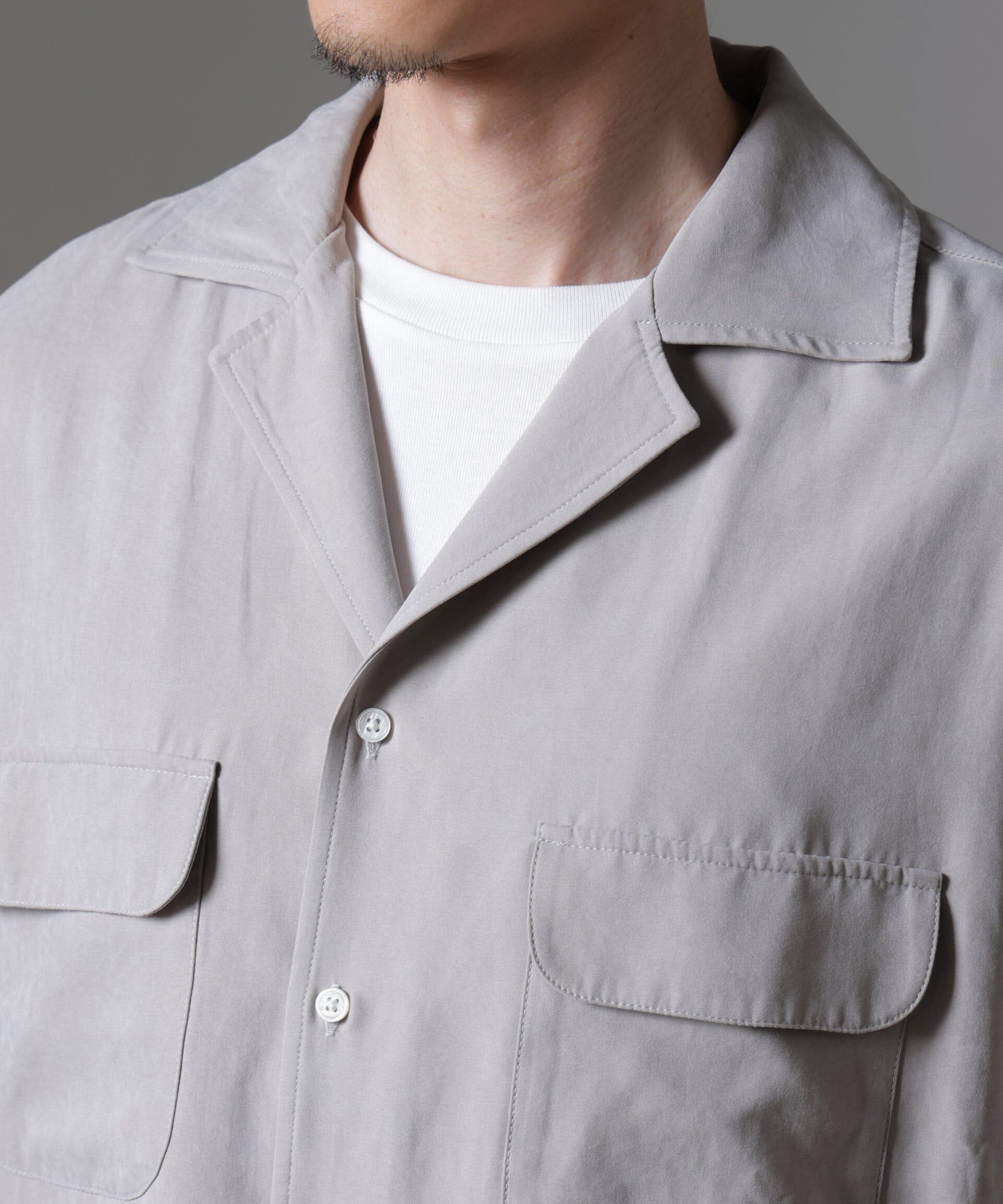 nano･universe「スウェードライクオープンカラーシャツ」|シャツ・ブラウス|