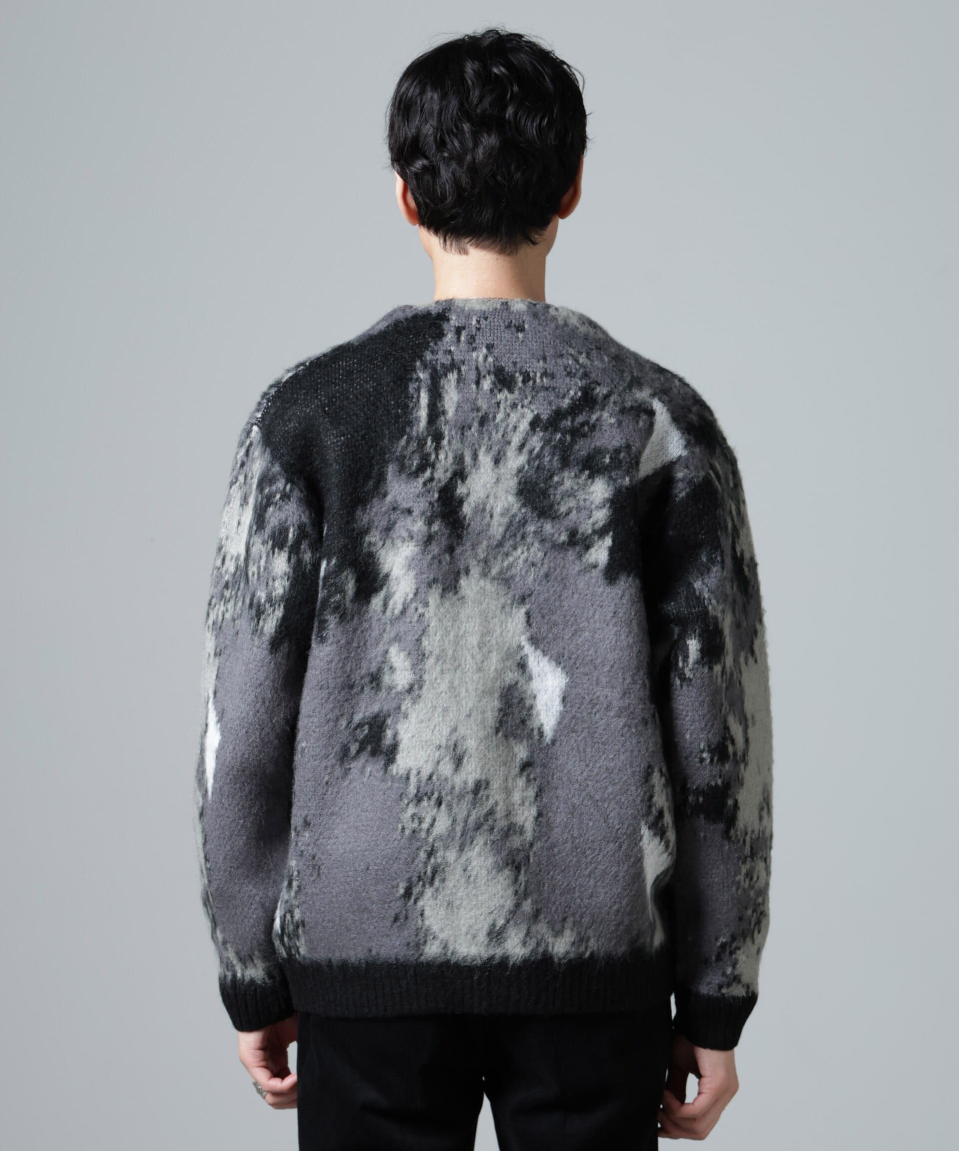 nano･universe「アート柄ニットカーディガン」|ニット・セーター|