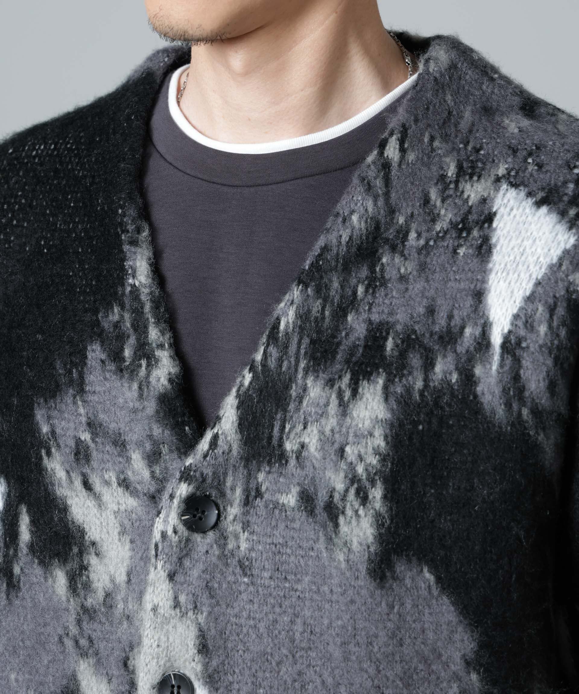 nano･universe「アート柄ニットカーディガン」|ニット・セーター|