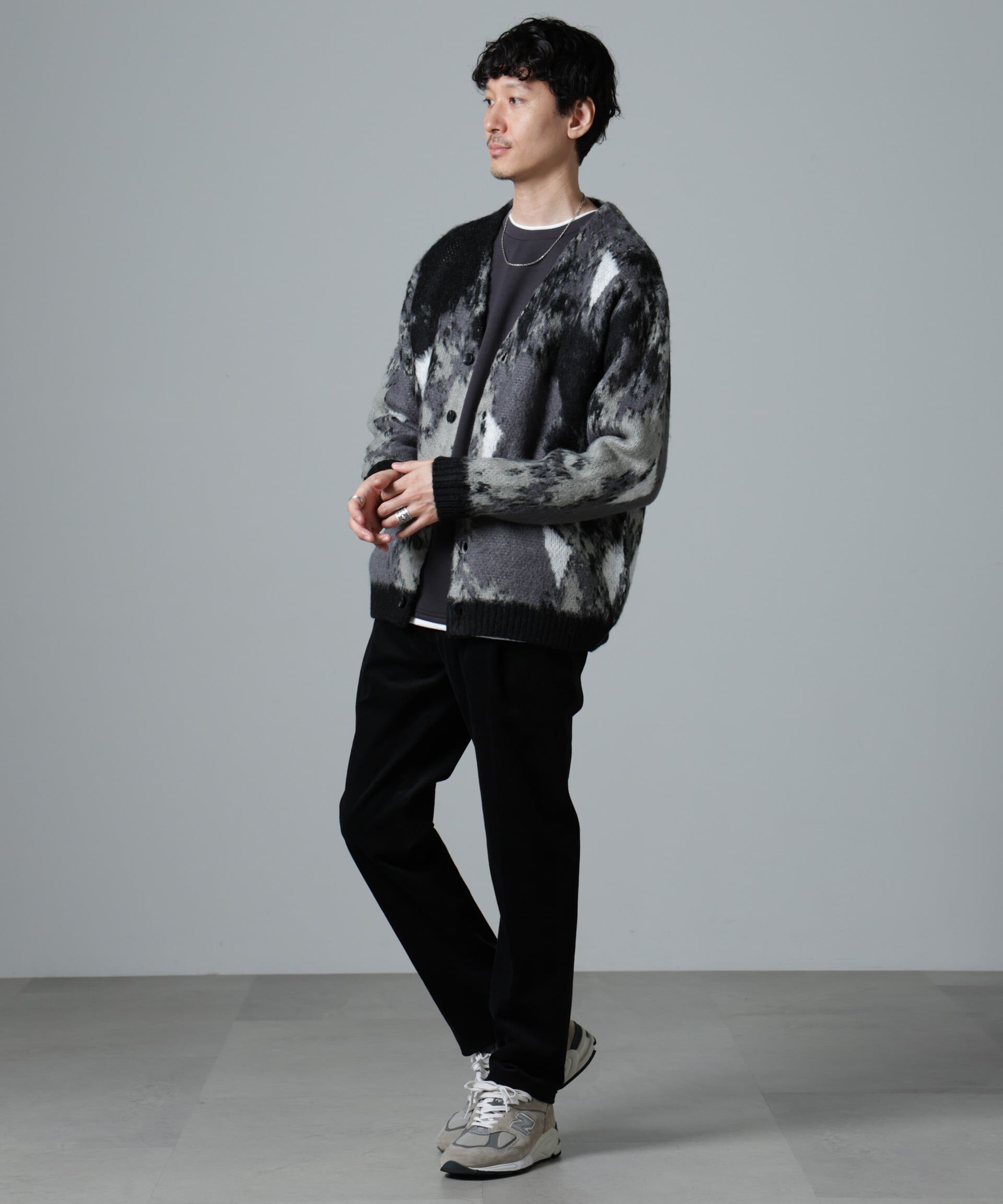 nano･universe「アート柄ニットカーディガン」|ニット・セーター|