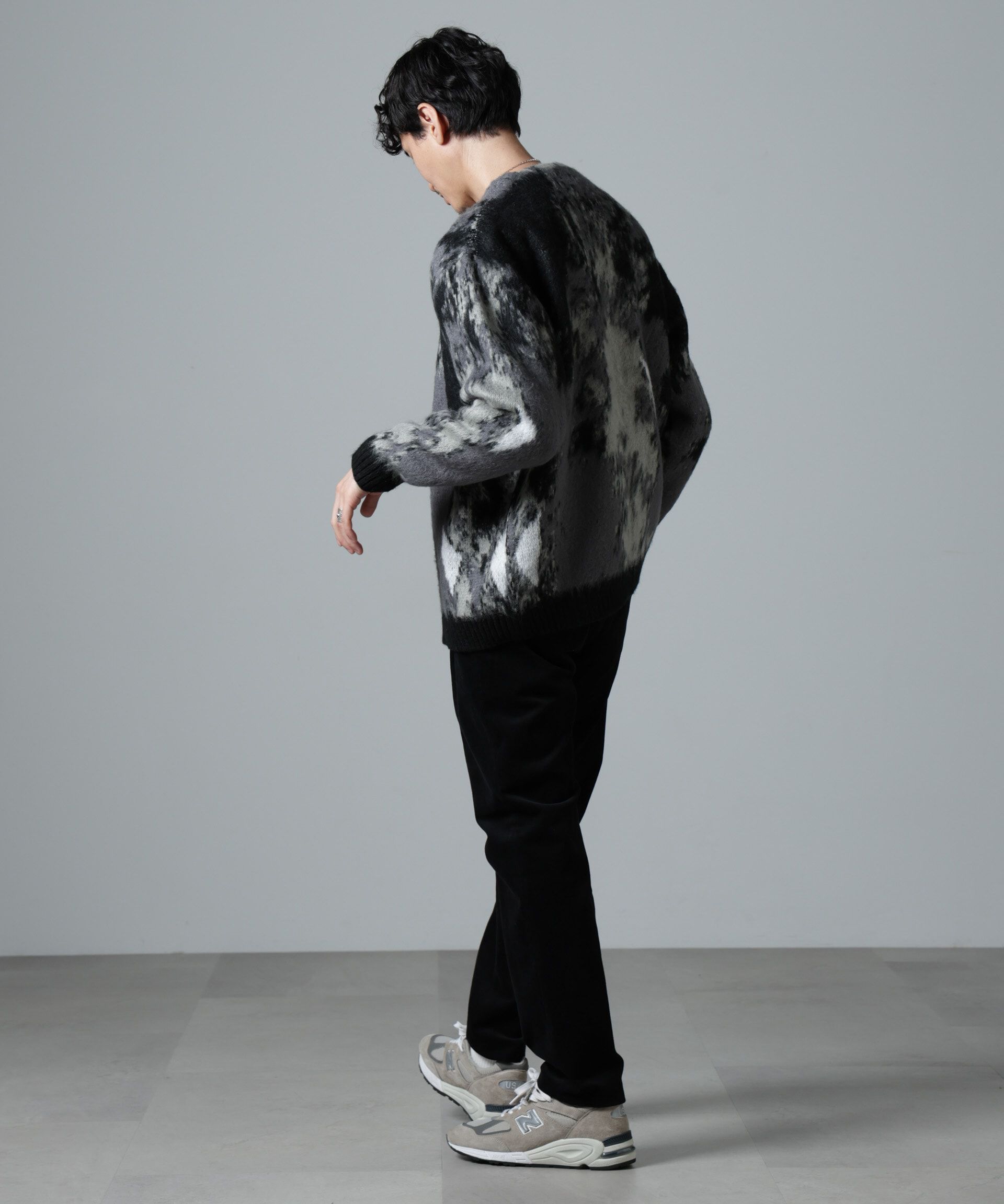 nano･universe「アート柄ニットカーディガン」|ニット・セーター|